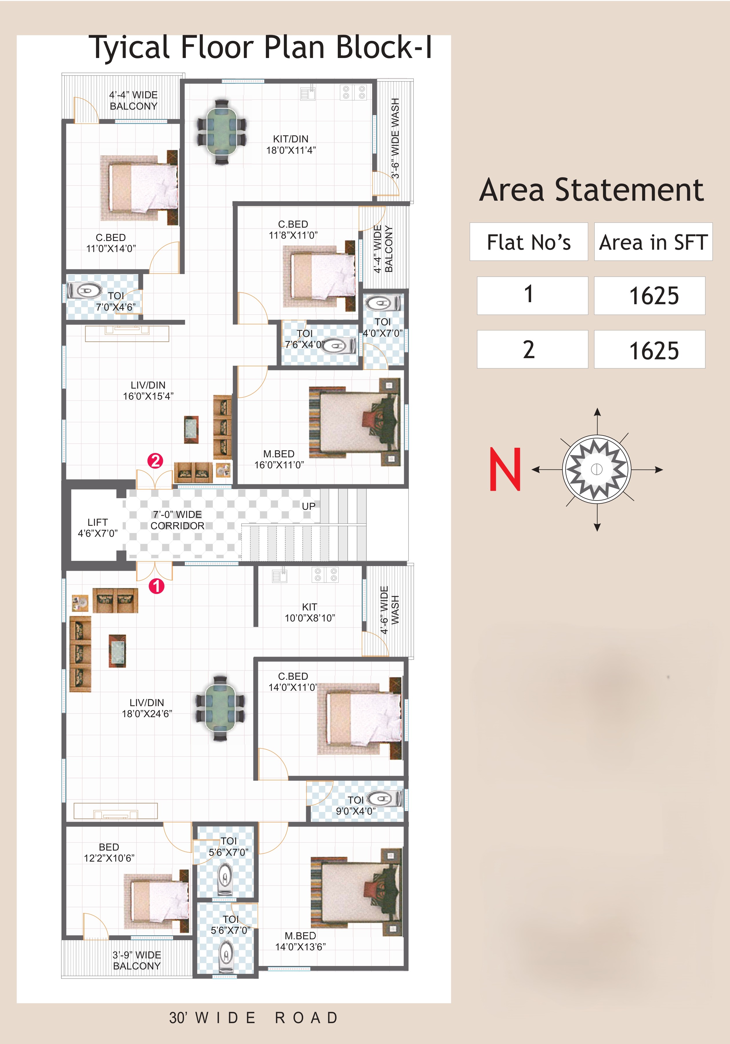 Meghana Homes Block-I & II floor plan