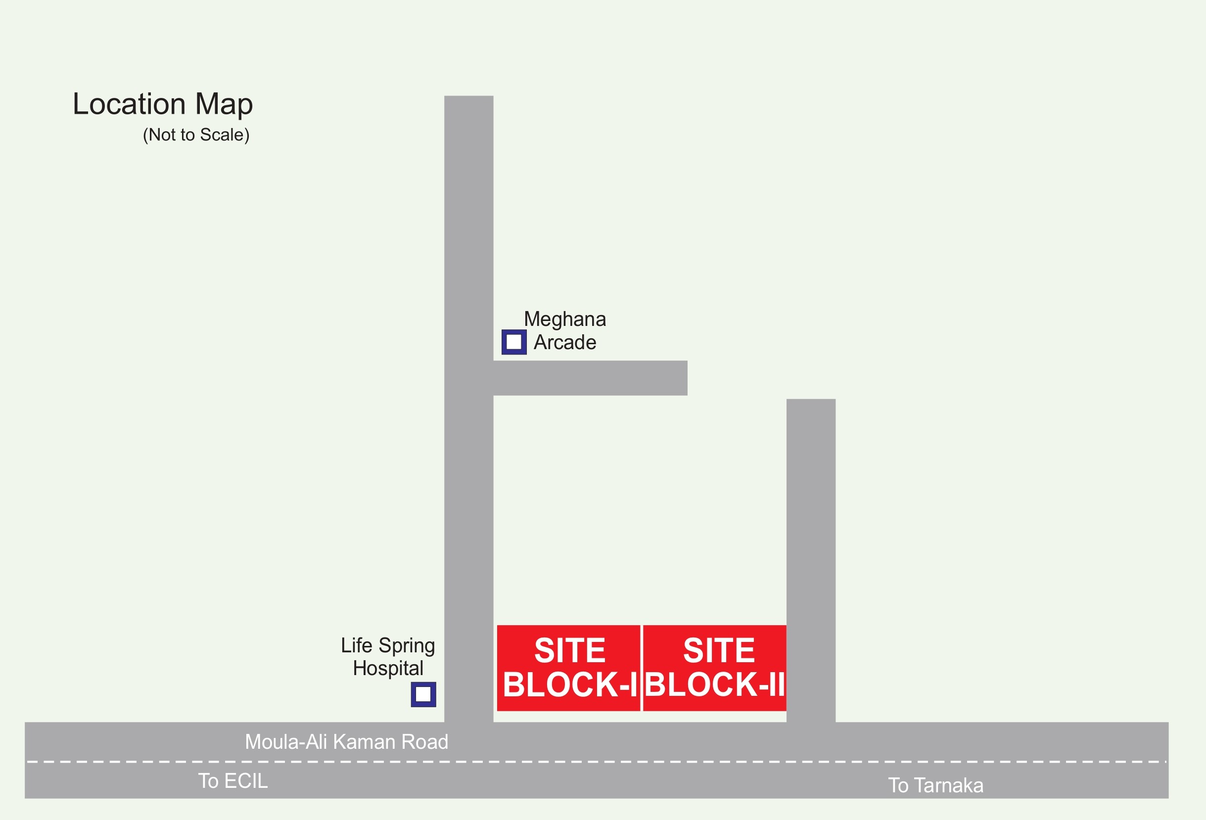 Meghana Mansion Block-I & II location map