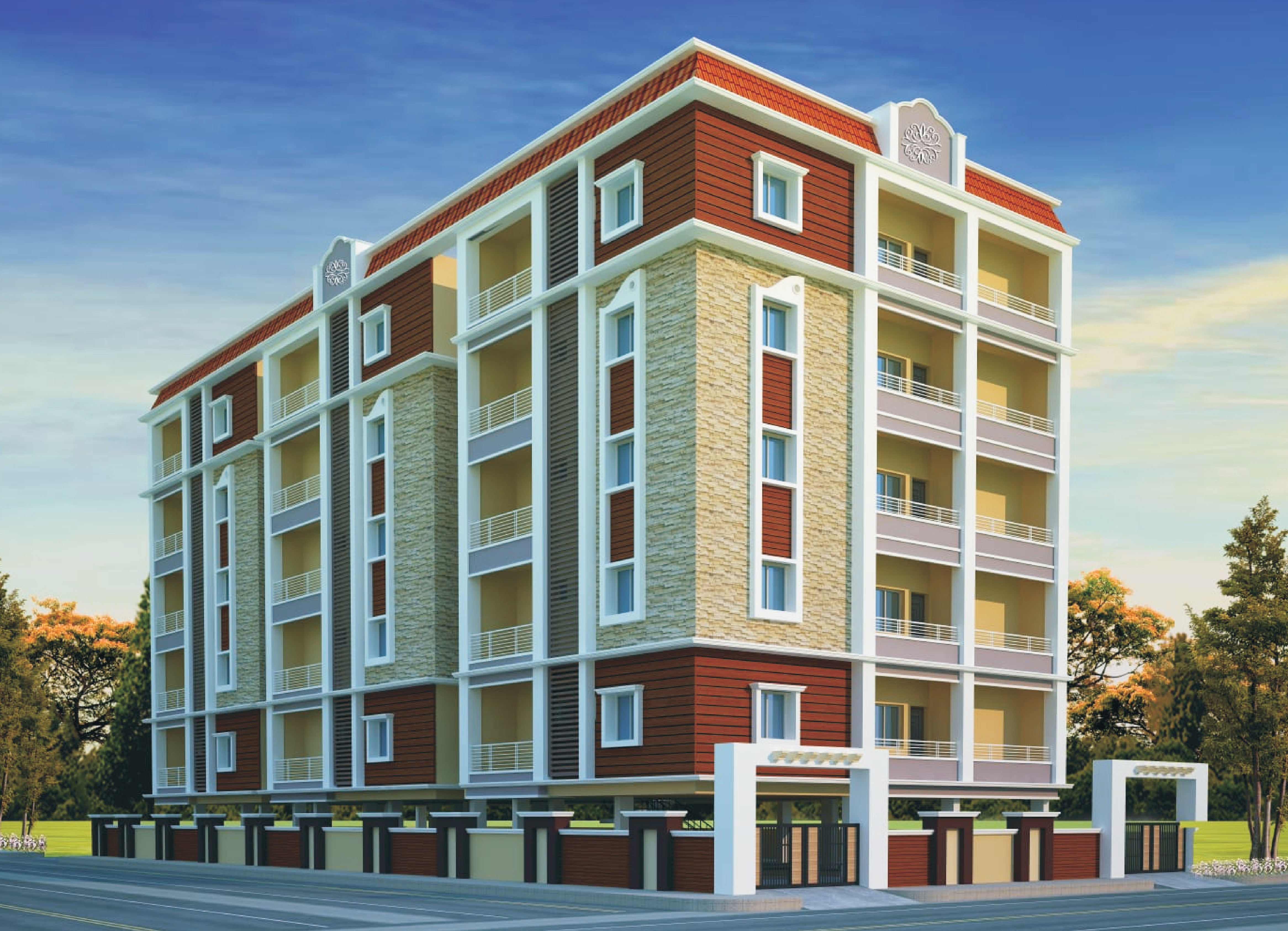 Featured Meghana Constructions project elevation