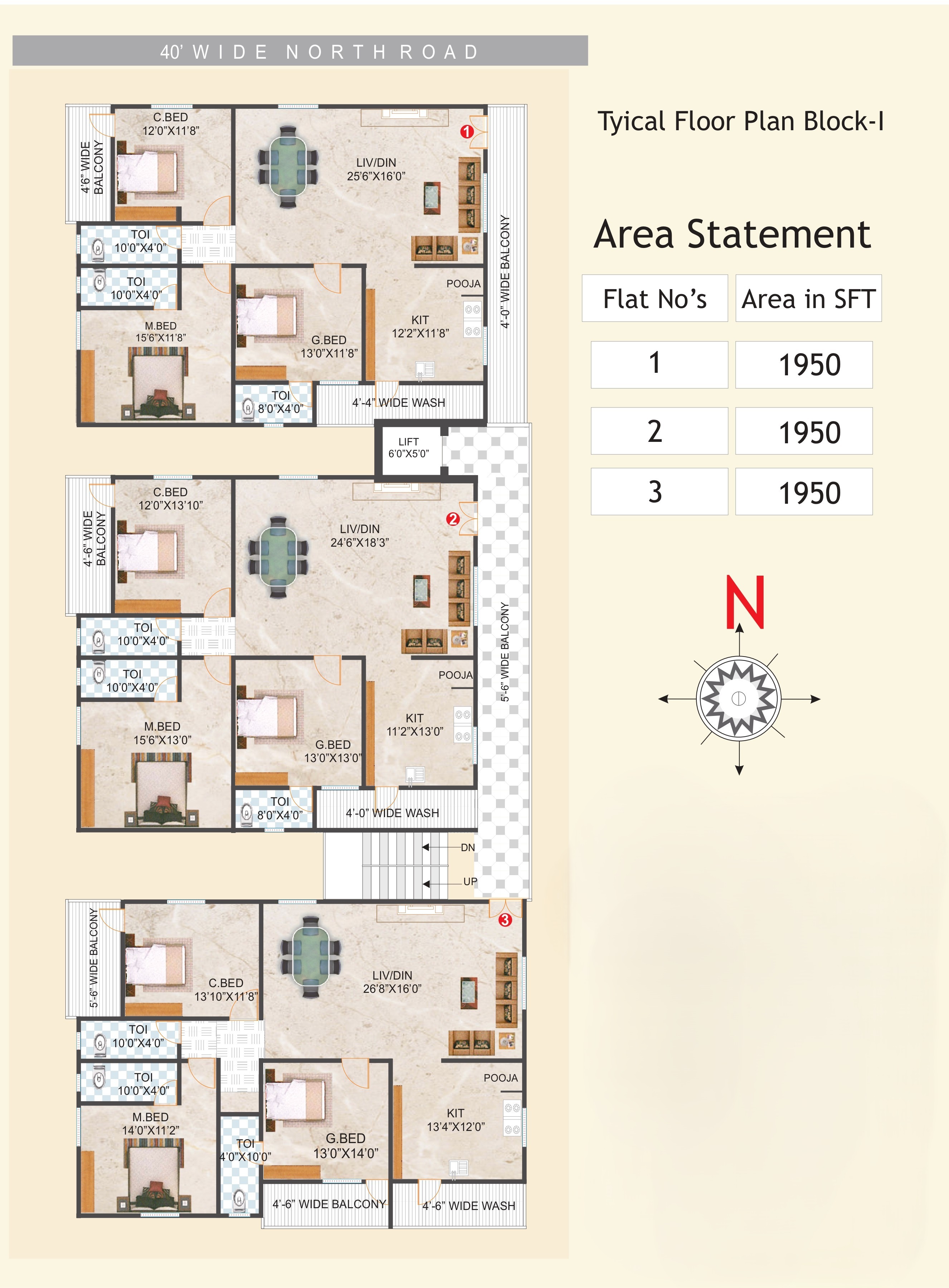 Meghana Mansion Block-I & II floor plan